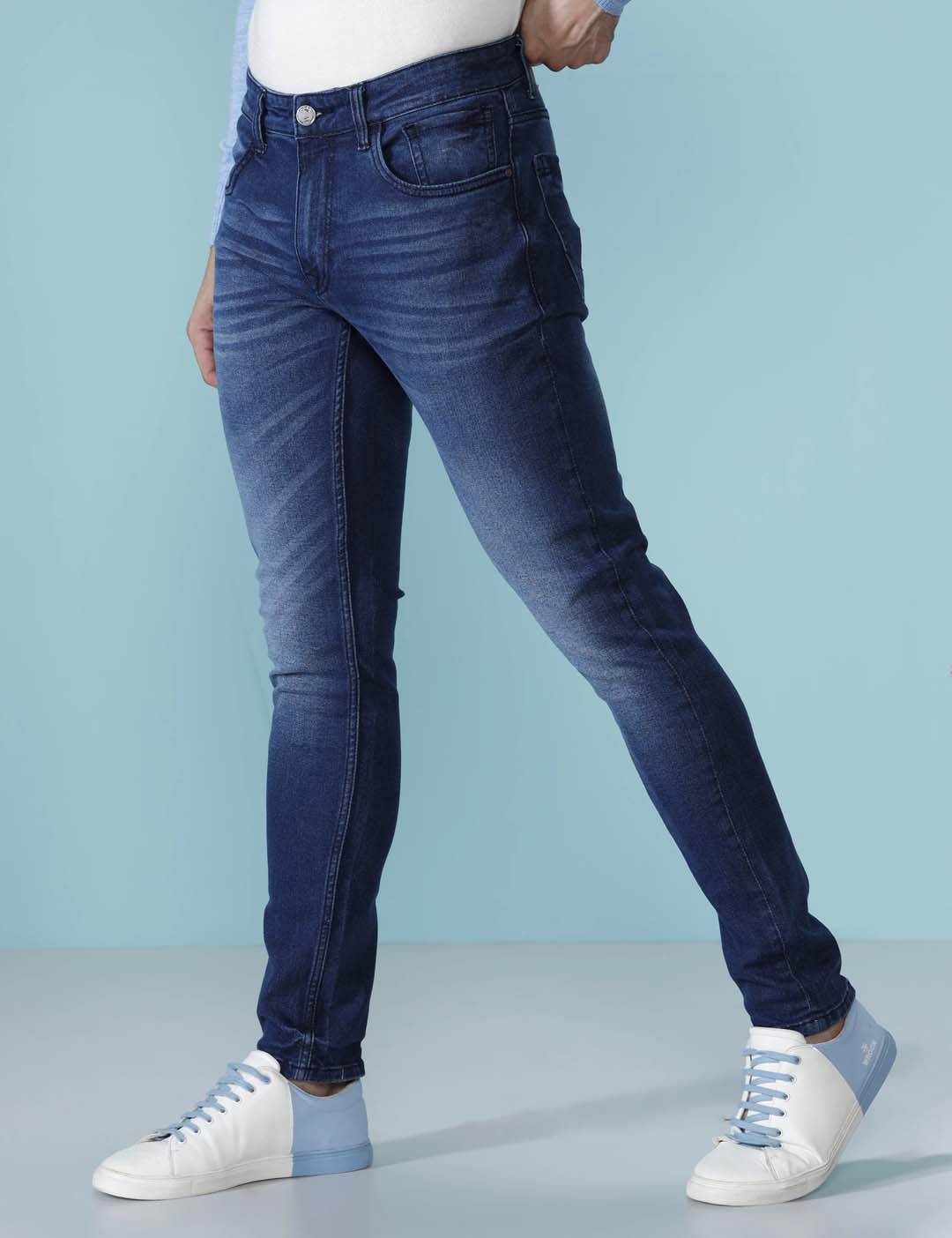 Slim Tapered Bold Navy Jeans