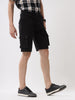 Solid Black Cargo Shorts