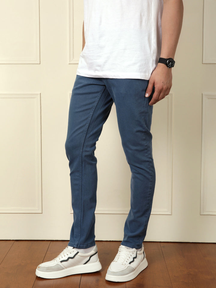 Slim Tapered Coloured Denim Jeans | Blue