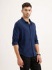 Slim Fit 100% Cotton Shirt | Navy Blue