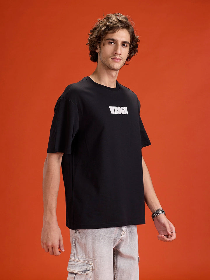 Oversized Skeletal Graphic T-Shirt | Black