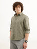 Comfort Fit Textured Shirt | Green