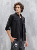 Double Pocket Overdyed Shirt | Black