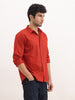 Solid Slim Fit Full Sleeve Shirt | Red