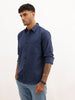 Solid Regular Fit Full Sleeve Shirt | Navy Blue | WWSH0885MAZ