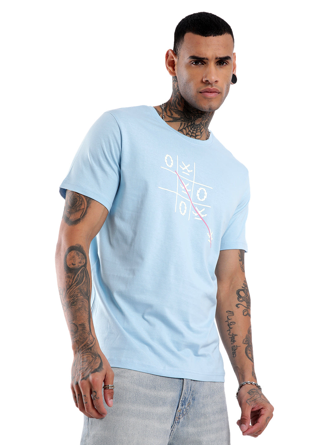 Noughts and Crosses Blue Printed T-Shirt