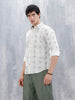 Printed Men's Casual Slim Fit Shirt | Off White