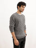Solid Regular Fit Knitted Sweater | Grey