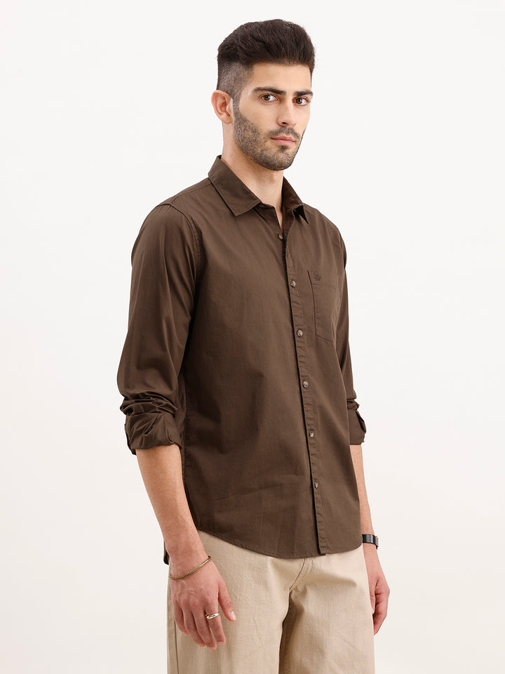 Solid Regular Fit Shirt | Olive
