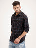 Regular Fit Checkered Shirt | Black
