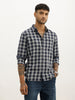 Classic Slim Fit Checkered Shirt | Grey