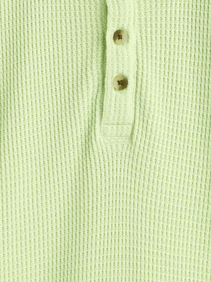 Solid Textured Polo | Green