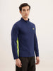 Slim Fit Full Sleeve Active T-Shirt | Navy Blue