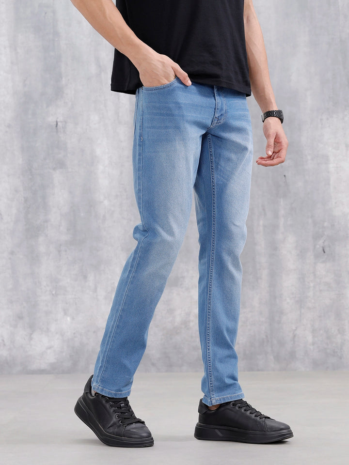 Men's Casual Slim Fit Jeans | Med Stone