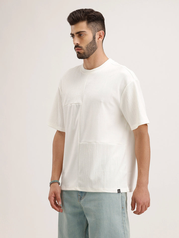 Oversized Cut & Sew T-Shirt | White