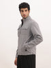 Slim Fit Double Pocket Zipper Jacket | Grey