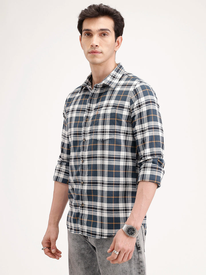 Slim Fit Checkered Shirt | Multicolor