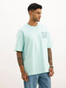 Oversized Back Printed T-Shirt | Light Green