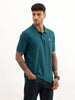 Slim Fit Tipping Collar Polo T-Shirt | Teal