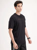 Oversized Back Printed T-shirt | Black