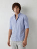 Solid Slim Fit Full Sleeve Shirt | Light Blue