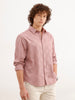 Comfort Fit Textured Shirt | Pink