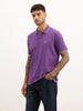 Solid Tipping Collar Polo T-Shirt | Purple | WOTS9022M