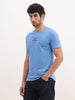 Slim Fit Placement Printed T-Shirt | Blue