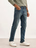 Faded Straight Fit Denim Jeans | Light Blue