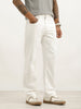 Solid Anti Fit Denim Jeans | White