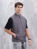 Men's Solid Casual Puffer Jacket | Grey