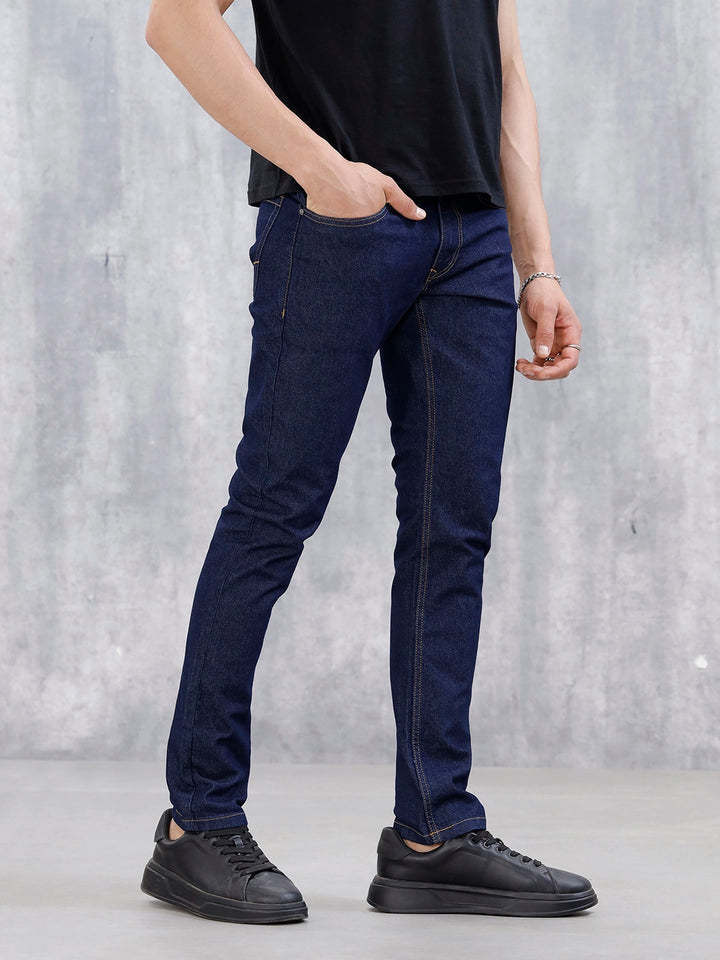 Men's Casual Slim Fit Jeans | Dark Stone