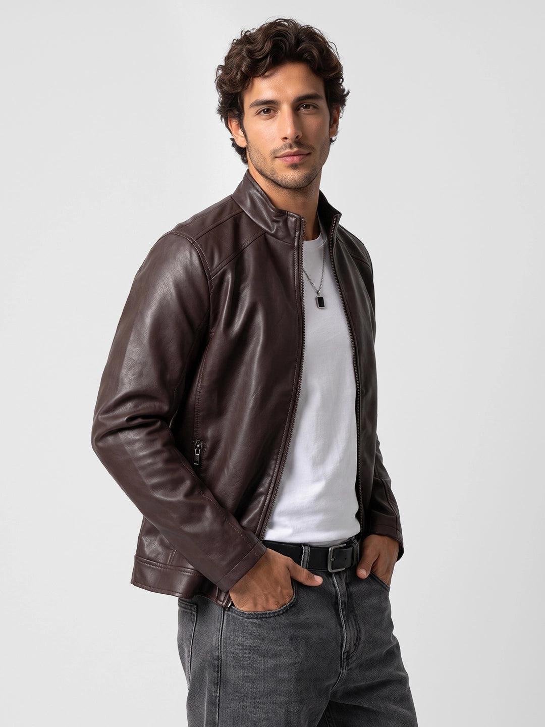 Solid Slim Fit Jacket | Black | WHJK5137
