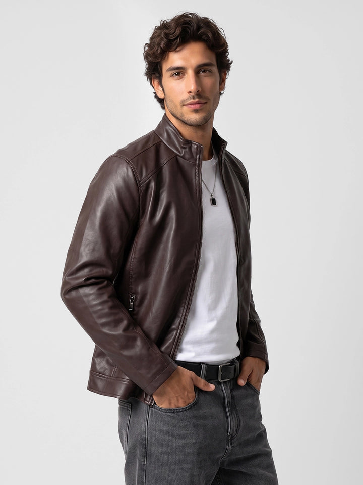 Solid Slim Fit Jacket | Black