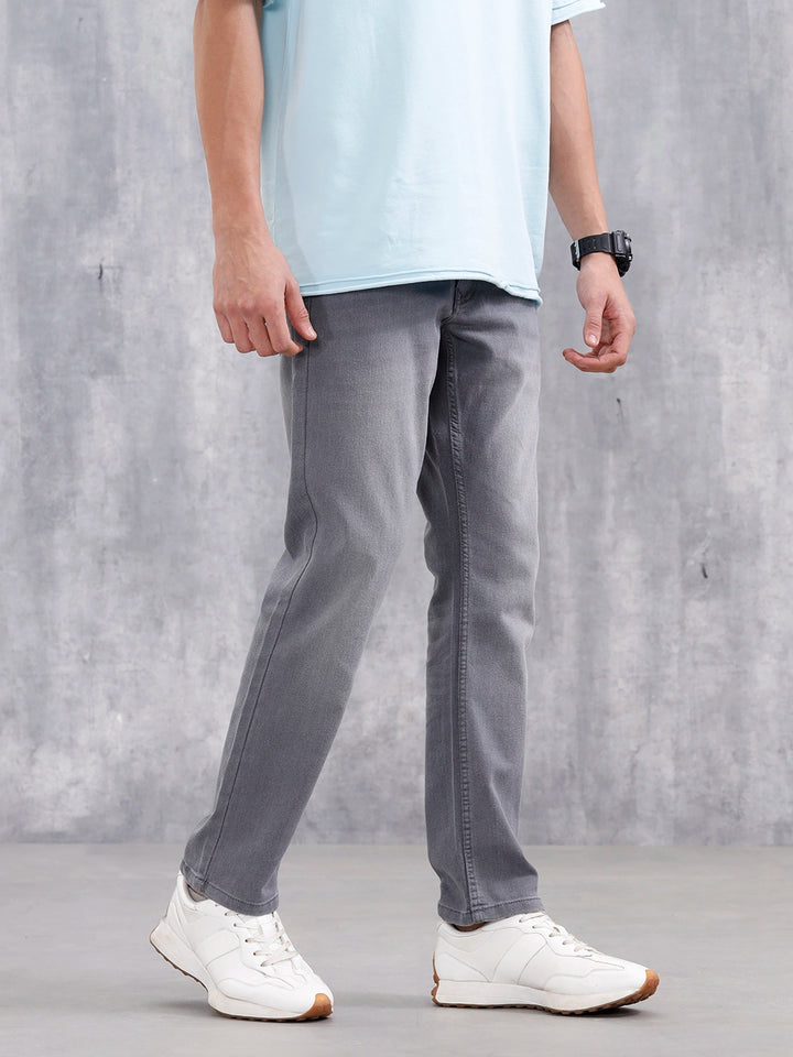 Men's Casual Straight Fit Jeans | Grey