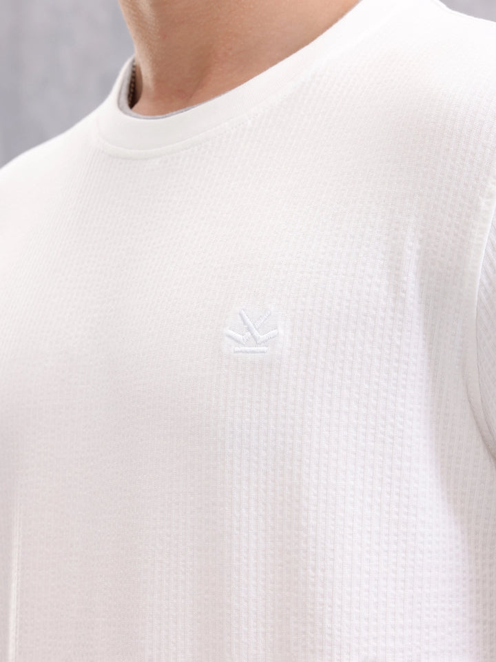 Solid Slim Fit T-Shirt | White