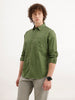Solid Regular Fit 100% Cotton Shirt | Olive