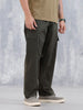 Men's Casual Loose Fit Cargo Trousers | Green