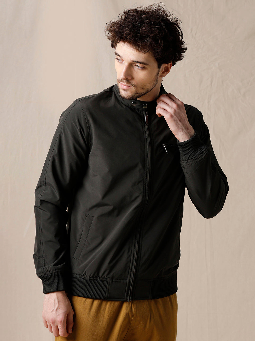 Solid Casual Technical Jacket