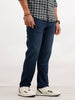 Solid Straight Fit Denim Jeans | Dark Blue