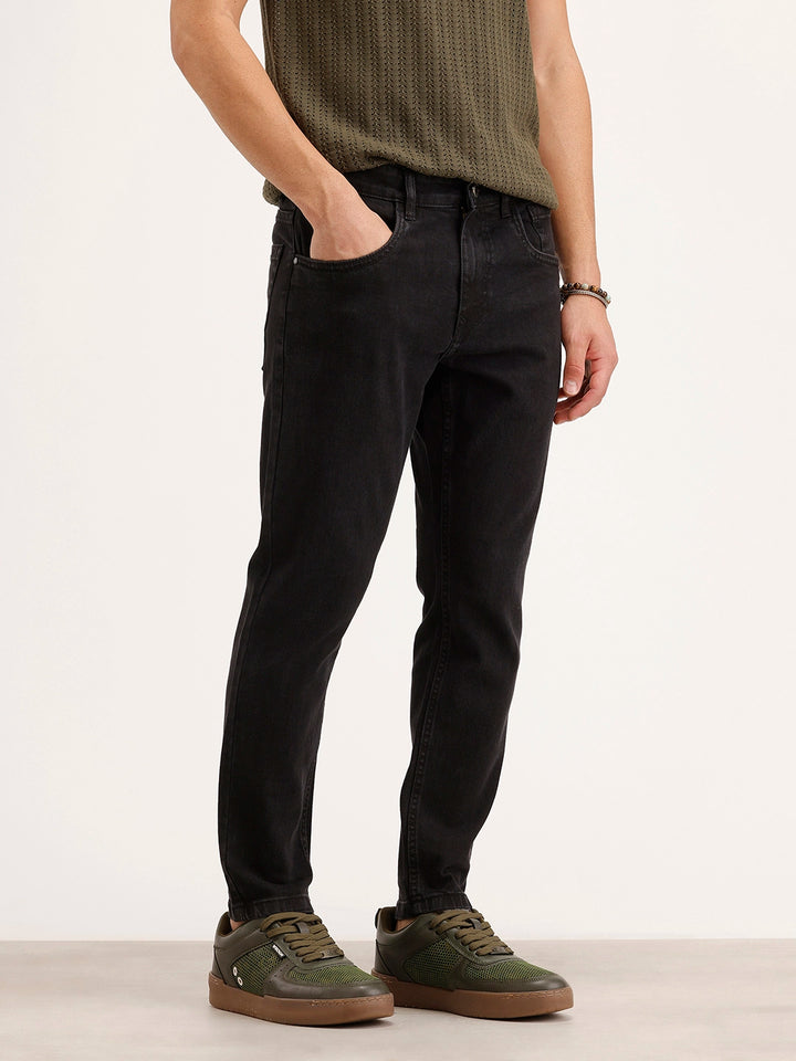 Skinny Crop Denim Jeans | Black