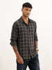 Slim Fit Textured Full Sleeve Shirt | Olive