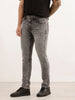 Slim Fit Heavy Faded Denim Jeans | Dark Grey | WUJN2632F