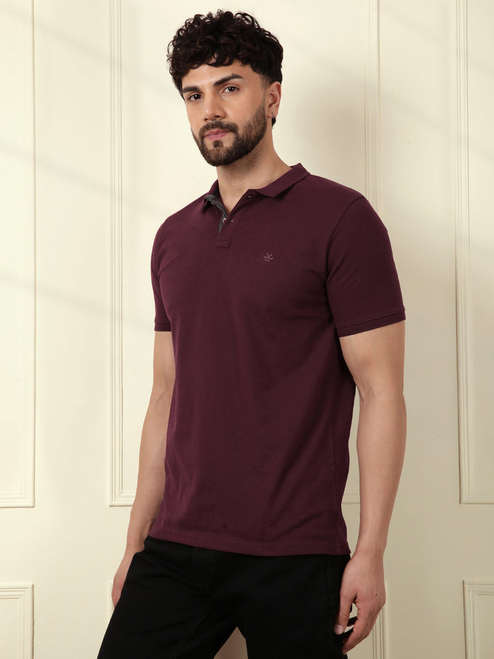 Basic Marron Pique Polo
