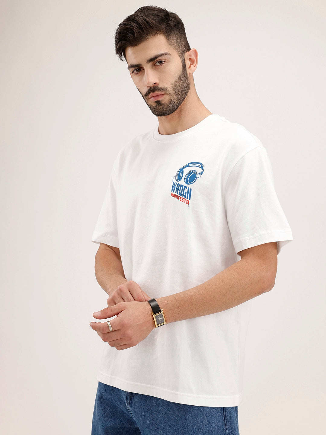 Oversized Backprinted T-Shirt | White