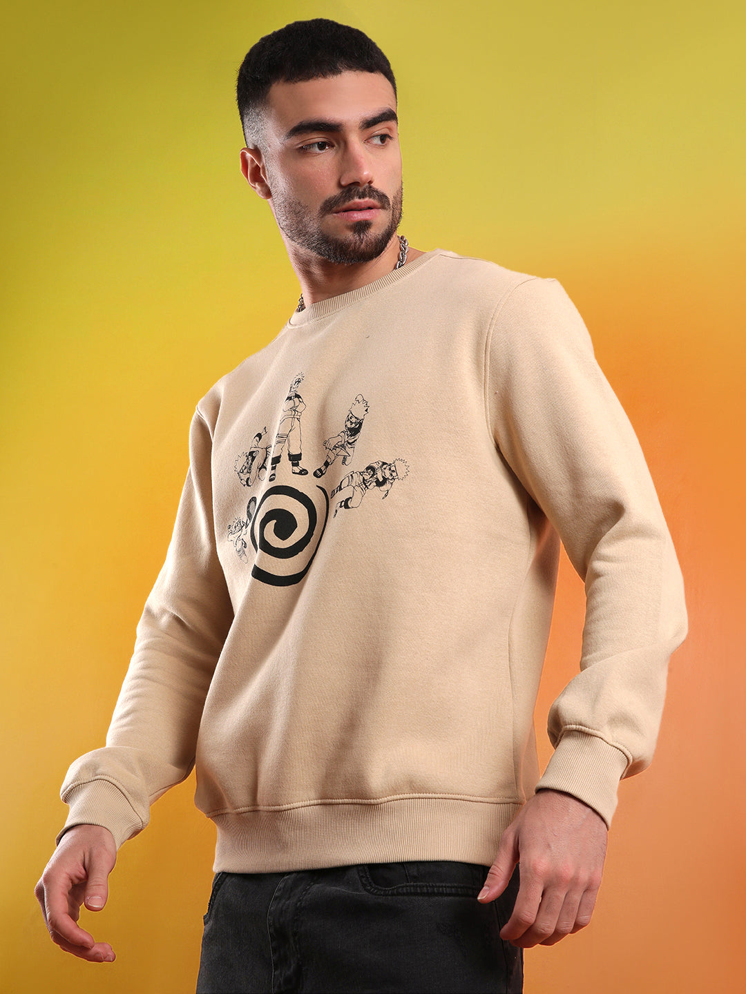 Believe in Naruto Beige Sweatshirt