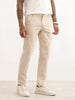 Solid Slim Fit Trouser | Off White