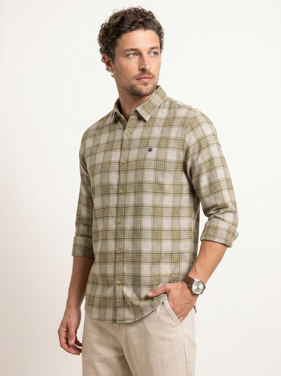 Regular Slim Fit Shirt | Green