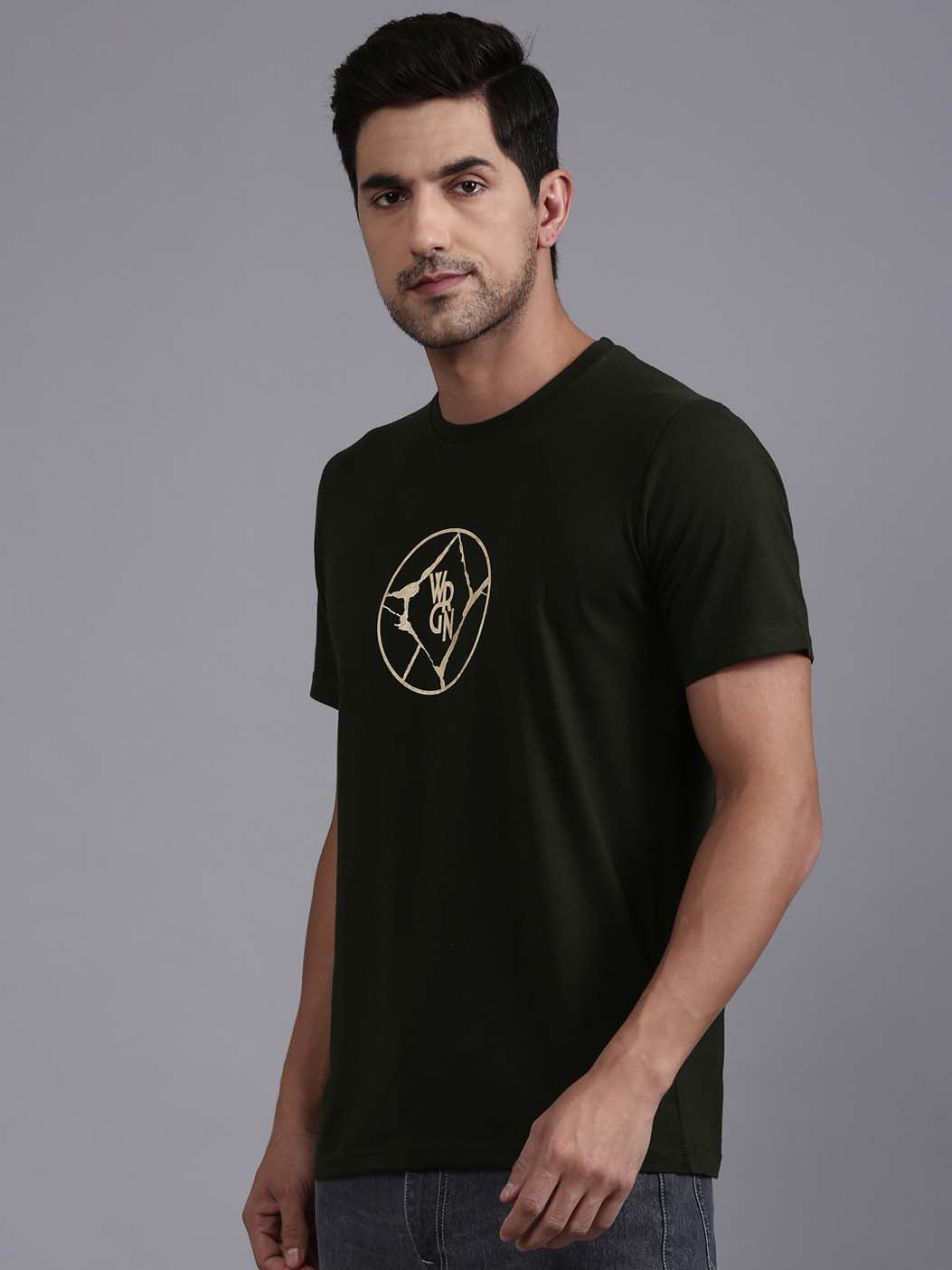 Wrogn Printed Crew Neck T-Shirt