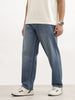 Loose Fit Faded Denim Jeans | Light Blue